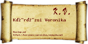 Körözsi Veronika névjegykártya