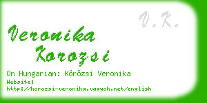 veronika korozsi business card