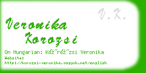 veronika korozsi business card